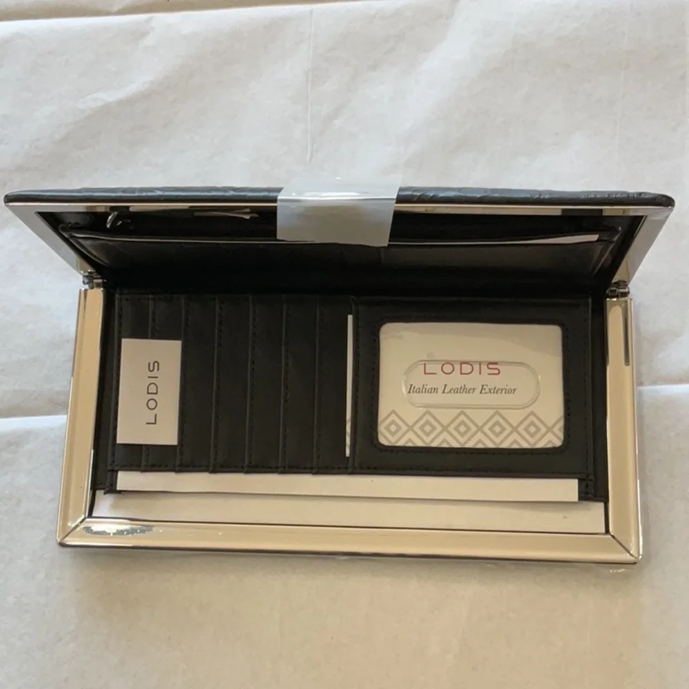 Lodis Black Leather Wallet - Picture 4 of 6